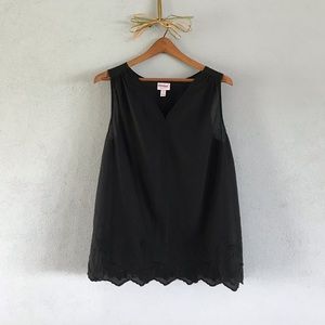 Isabel Maternity Black Embroidered Blouse